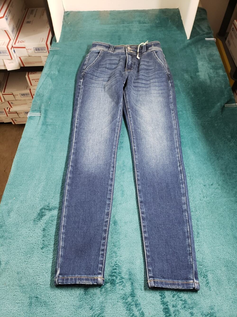 Kancan Jeans Size 3 Womens Blue Pants Stretch Denim Ladies Mid Rise Skinny
